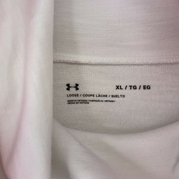 UNDER ARMOUR  Cowl Neck Cropped Hoodie White XL - Picture 3 of 8